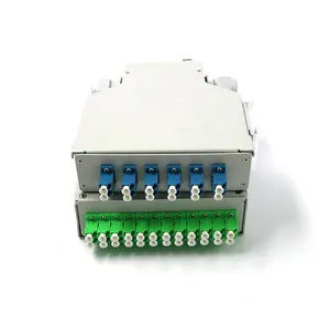 FTTH 6 코어 8 포트/12 포트 SC/LC/FC/ST 광섬유 DIN 레일 터미널 상자/패치 패널