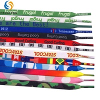 Lacets plats de 8mm de large à motif imprimé de style artistique personnalisé pour baskets et chaussures décontractées