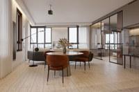 Concept de décoration intérieure d'appartement moderne, plan de conception CAO 2D, service de rendu 3D pour hôtel