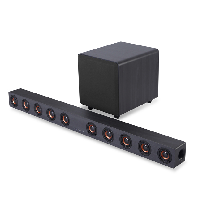 Hot Selling Wooden for Subwoofer Home Theater 5.1 Channel Soundbar with 10 Speakers for Computer and Mobile Phone-by D90S