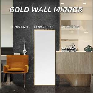 Modern Style Compact Shaped Eco-Friendly Handmade Gold Finish 4.0mm Thick Home Decor <b>Wall</b> <b>Mirror</b> <b>for</b> <b>Bedroom</b> Glass Material - Product Image 3