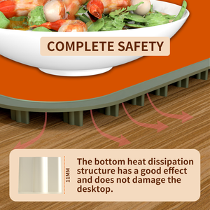 Herrfilk Multi-Functionele Opvouwbare Siliconen Verwarming <span class=keywords><strong>Pad</strong></span> Opvouwbare Elektrische Verwarming Lade Opvouwbare Elektrische Voedsel Verwarming Mat - Product Image 5
