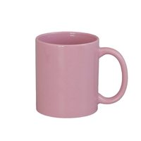 Tasse jetable en céramique rose de 11oz avec revêtement par sublimation forme de conception simple moderne impression photo imprimable verres promotionnels