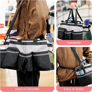 Sac de réparation automobile d'extérieur, fournitures de nettoyage, matériau en polyester, organisateur de nettoyage pliable portable - Product Image 4