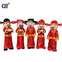 QUTENG Vêtements pour événements culturels traditionnels, Logo personnalisé, Spectacle sur scène, Événement commercial, Costume de défilé, Dieu de la Richesse, Dieu de la Fortune