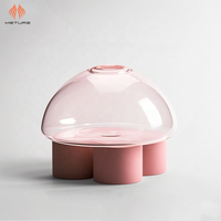 Nouveau design 2026 METURE – Base de diffuseur de parfum en verre décoratif 9D vide, sans plomb, écologique, demi-orbe, couleurs personnalisées, peinte