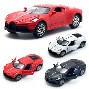 Modèle miniature 1:36 <span class=keywords><strong>Chiron</strong></span> La Voiture Noire, voiture miniature en métal moulé sous pression, non toxique, portes ouvrables, supercar en alliage, fonction de recul, modèle YZ - Product Image 1