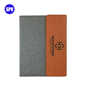 Journal d'entreprise en similicuir Laserable, Portefeuilles de toile en similicuir Laserable - Product Image 6