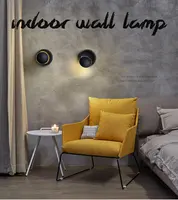 داخلي LED القمر جدار مصابيح مصباح ديكور غرفة نوم غرفة المعيشة الزخرفية الشمعدان 360 درجة قابل للتعديل بليه شعاع زاوية الجدار ضوء