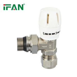 Robinet d'angle en laiton IFAN pour <span class=keywords><strong>radiateur</strong></span>, contrôleur de chauffage manuel, filetage en laiton - Product Image 4