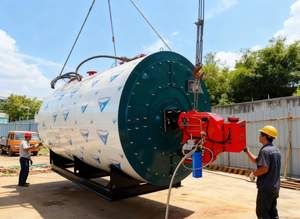 דוד קיטור מים חמים אופקי מסוג צינור אש של חברת Zhongxin, עם דלק גז טבעי/נפט, סיטונאי, התאמה אישית - Product Image 3