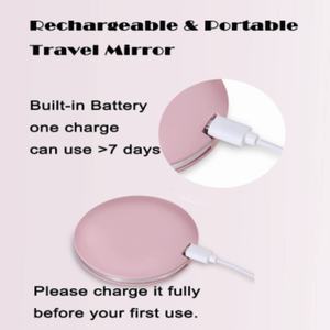 Espejo de Maquillaje LED de Marca Privada, Espejo Cosmético Disponible en 3 Colores, Espejo LED Redondo Recargable - Product Image 6