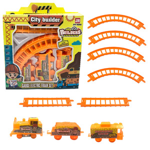 City Builder - Juego de tren eléctrico de 40 x 26 cm con vagones para niños de 4 a 6 años, juguete de plástico - Product Image 3