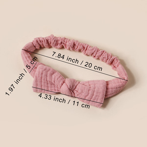 Bandeau pour bébés de style coréen 2025, style européen et américain, fontanelle, nouveau style, bandeau élastique en coton pur - Product Image 4