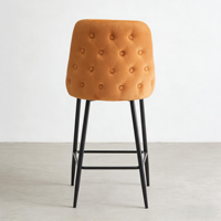 Tabouret de bar de luxe minimaliste italien haut de gamme, chaise de bar moderne simple à dossier haut, tabouret de bar de cuisine et salle à manger pour la maison