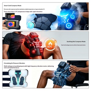 Semiconductor Ice Compression Knee Brace Air Pressure <b>Vibration</b> Hot Cold Compress Multi Functional Knee Massager For Sports - Product Image 3