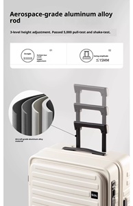 Luxury Travel Luggage Set Water Proof PC Material with Front Open Carry-on <strong>Suitcase</strong> <strong>Light</strong> <strong>Weight</strong> Carry on Bag with Brake Wheel - Product Image 6