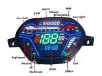 Harga Grosir Pabrik Speedometer Digital Dashboard Motor Odometer untuk Honda Wave Ex5 Alpha 100
