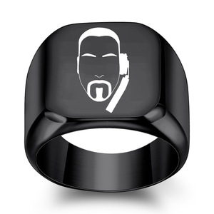 Unisex Square Face Design <b>Ring</b> 18mm Gold Plated Geometric Jewelry Gift for <b>Men</b> Women - Product Image 4