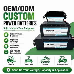 แบตเตอรี่ลิเธียมแบบ OEM ODM ขนาด 24V 12V สำหรับรถยกและแพลตฟอร์มทำงานบนที่สูง พร้อมระบบจัดการแบตเตอรี่อัจฉริยะ (Smart BMS) - Product Image 2