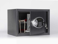 Coffre-fort électronique miniature pas cher, entièrement en acier, double accès par mot de passe et clé, pour la maison, le bureau, montage mural, stockage de objets de valeur