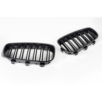 Pour BMW Série 3 GT F34 Gran Turismo 2012-2020 Grille de calandre avant à double lamelles en ABS noir brillant moulée par injection