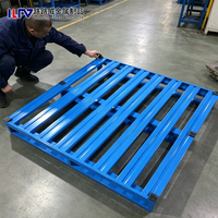 Palette en acier pliable, plateau de stockage en métal empilable, palette de rangement