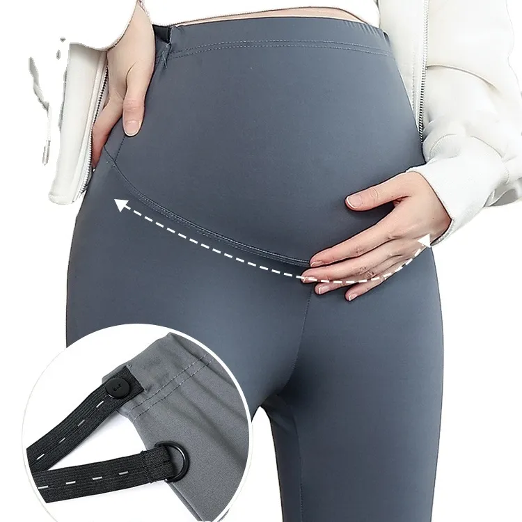 2302# Pregnant Leggings For Women Soft Female Cross Waistband Flared Trousers Streetwear Casual Yoga Pants