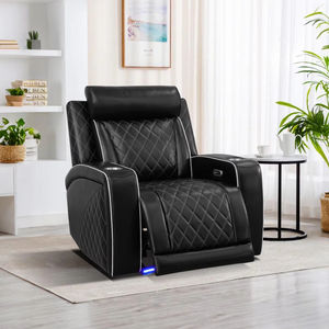 Leder Electric <span class=keywords><strong>Recliner</strong></span> Sofa Set <span class=keywords><strong>Massage</strong></span> Ausziehbare kraft verstellbare Rückenlehne für Heimkino Kinos itz Wohnzimmer - Product Image 2