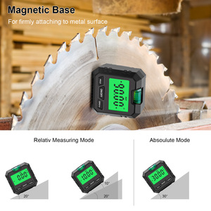 Niveau numérique et rapporteur d'angle 360°, <span class=keywords><strong>mini</strong></span> inclinomètre de mesure, jauge d'angle, avec base magnétique et rétroéclairage - Product Image 5