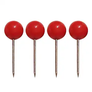 Kim Loại Đỏ Pushpins Vẽ Giấy Thumbmack Tùy Chỉnh Văn Phòng <span class=keywords><strong>Pins</strong></span> Nhựa Vòng Head Bản Đồ <span class=keywords><strong>Pins</strong></span> Đẩy <span class=keywords><strong>Pins</strong></span> Bóng Đinh Bấm - Product Image 3