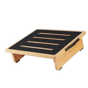 Wooden Footstool 15 3/4 x 12 5/8 Inches Wider Surface Multi-Purpose <b>Bathroom</b> Toilet Step <b>Stool</b> Non-Slip Stable Design - Product Image 2