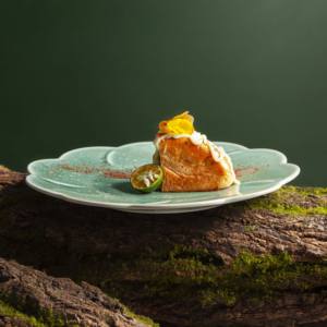 Assiette de vaisselle grande taille Ins 2024 servant un grand repas Restaurant Hôtel Entrées à steak en céramique Platos Assiette plate en porcelaine fleur - Product Image 2