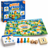 Jeu de société personnalisé pour enfants sur le thème de la perspective, avec plateau en carton quadrillé et cartes de défis de vue