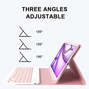 2024 mới tùy chỉnh ngôn ngữ có thể tháo rời có thể sạc lại từ bàn phím không dây Bìa trường hợp đối với iPad không khí 13 2024 trường hợp bàn phím - Product Image 5