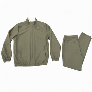 Conjunto Deportivo de Nylon Tejido para Hombre, Chaqueta con Cuello Camisero, Pantalones Jogger, Transpirable, Cortavientos, Ropa Casual de Otoño - Product Image 1