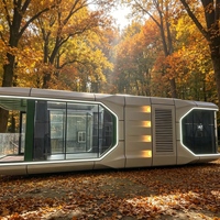 Maison capsule spatiale moderne P7, 38 m2, hôtel de luxe en plein air, maison capsule mobile préfabriquée