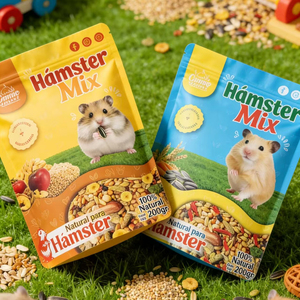 Bolsa de Mylar con Cierre Vertical y Superficie Mate de Aluminio, Impresión Personalizada para Alimentos para Mascotas - Product Image 1