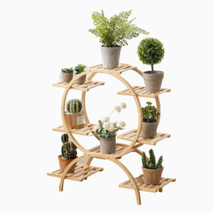 Présentoir de plantes combinées multicouches en bambou à grande échelle de haute qualité support de Pot de fleur intérieur et extérieur - Product Image 3