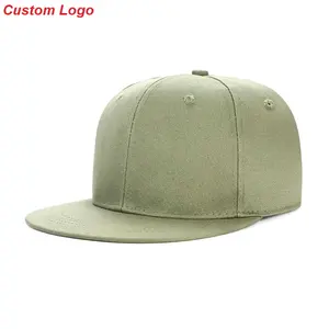 Wholesale Unisex Baseball Cap Snapback Gorras Sports Cap 100% Cotton Beige Custom Color Logo