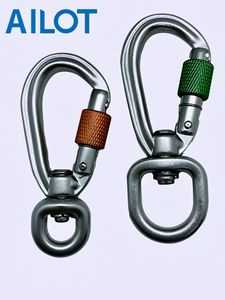 Mosquetón de aleación de aluminio 4KN de alta calidad, gancho de mosquetón giratorio adecuado para correa de perro, herramienta multifunción - Product Image 2