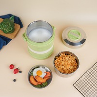 Boîte à lunch isotherme à double couche en acier inoxydable avec grande capacité 5L/6L pour adultes