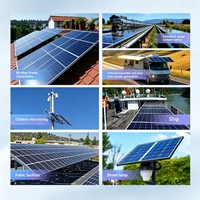 AILI 60W 18V Panneau Solaire Monocristallin Mini Entièrement Noir Module Photovoltaïque Compact pour Éclairage de Jardin et Recharge Lente de Batterie 12V