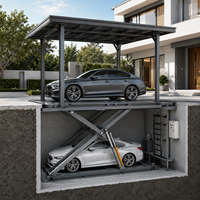 Plateforme de stationnement hydraulique à ciseaux souterraine 3,5T CE à double niveau pour garage domestique