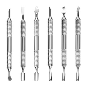 Empujador de cutículas para decoración de uñas, empujador de cutículas de acero, raspador de uñas ruso para principiantes, herramienta de eliminación de cutículas de uñas de montaje frontal - Product Image 5