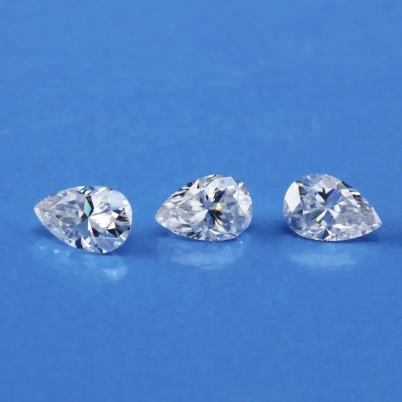 Fengzuan jewelry pear cut moissanite loose stone D color white VVS clarity moissanite diamond pass test wholesale price