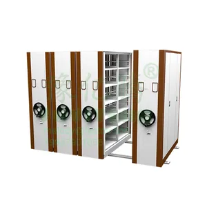 Double-Sided Compact Mobile Shelving Bookshelf Steel Library Book Shelve Metal Library Furniture