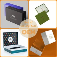 Cajas de Regalo de Cartón Blanco Plegables y Autoarmables Personalizadas, con Asa e Impresión a Cuatro Colores, Tapa y Base para Embalaje de Eid