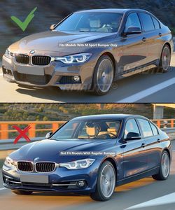 Para BMW F30 F31 F35 Serie 3 M Sport 2012-2018, alerón delantero, divisor de parachoques, difusor, aspecto de fibra de carbono, negro brillante 2017 - Product Image 6
