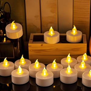 <b>Battery</b> <b>Operated</b> Flameless LED Candles with Yellow Flickering Flame-Plastic Handmade Home Decoration for Christmas & Halloween - Product Image 3